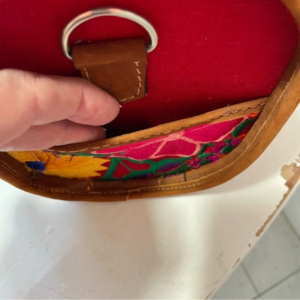 Colorful Floral Embroidered Hand Bag Purse OS‎
